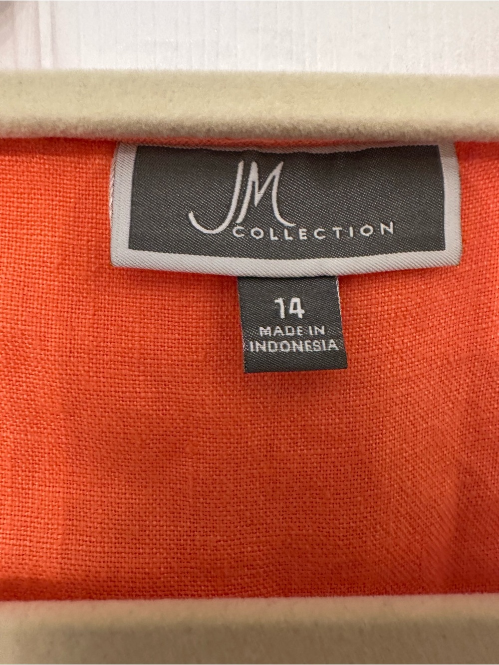 JM Collection Orange Button-Front Utility Shirt - Picture 3 of 5